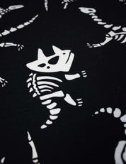 Bone Parade Static Black – French Terry stof – 170 cm breed