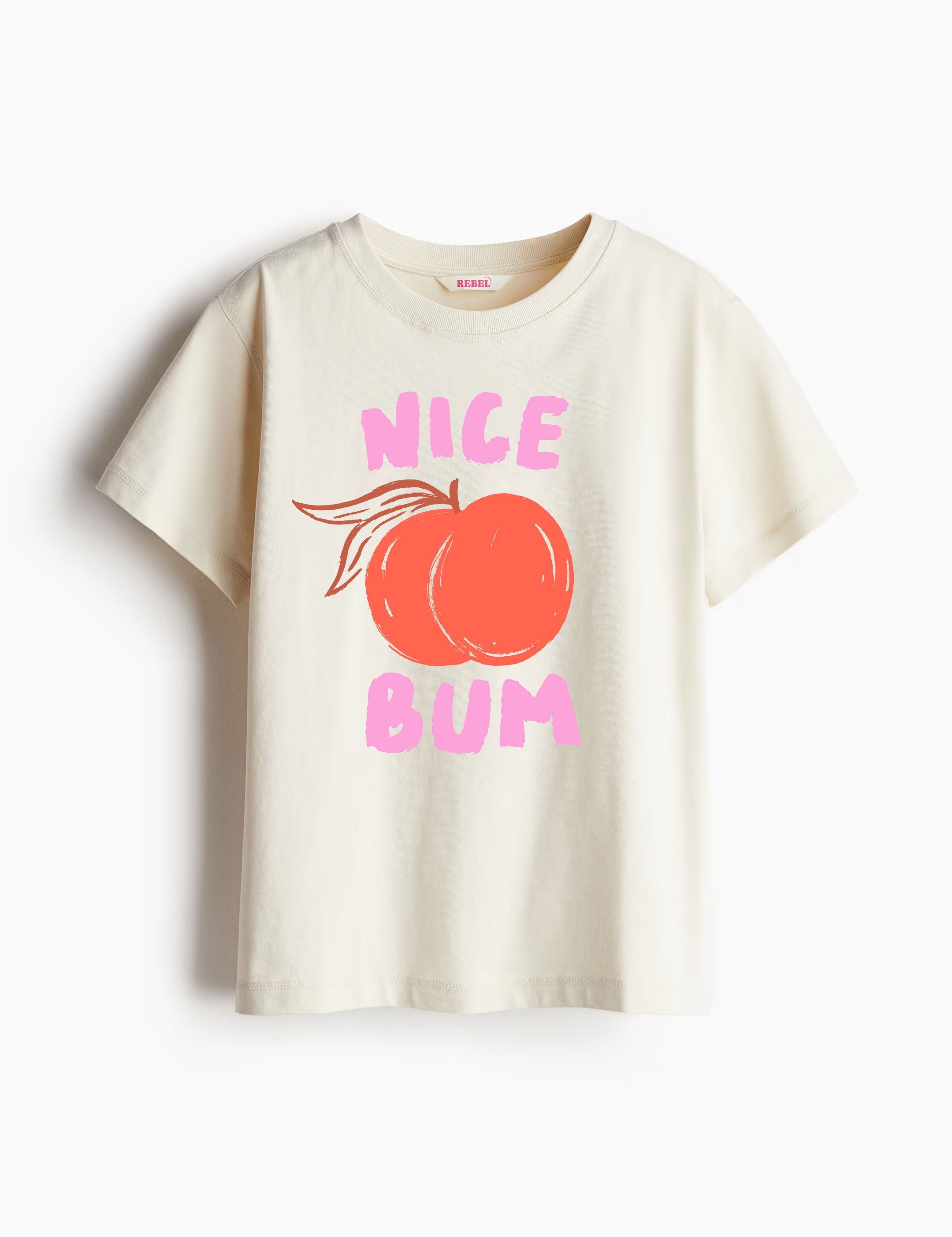 Nice Bum - Hand Drawn – Strijktransfer – op een T-shirt