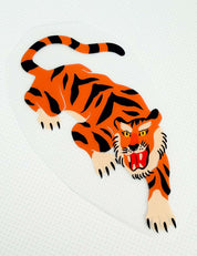 Orange Tiger Dive - Carousel Clash – Strijktransfer