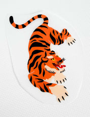 Orange Tiger Pounce - Carousel Clash – Strijktransfer