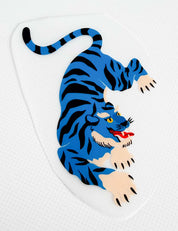 Blue Tiger Pounce - Carousel Clash – Strijktransfer
