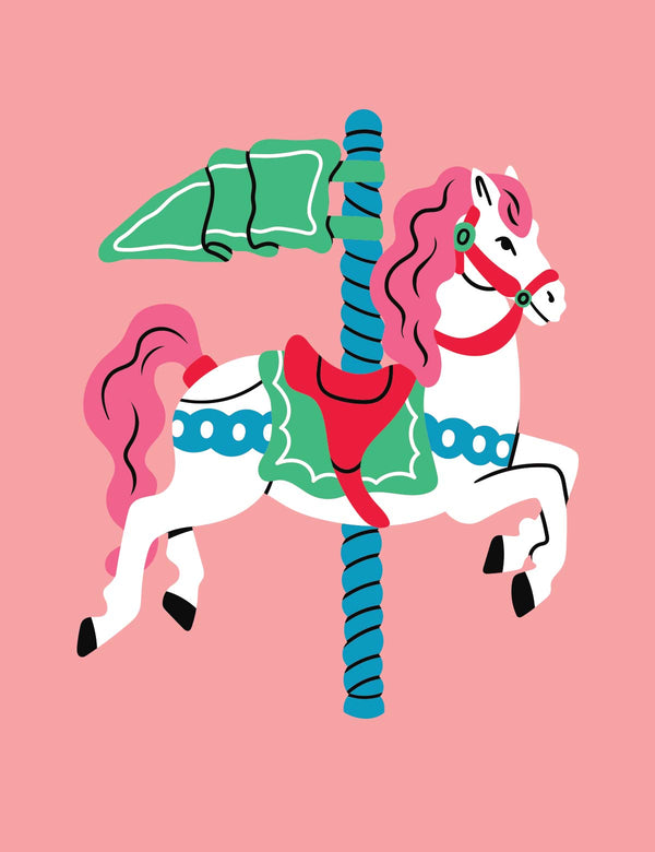 Green Flag Rider - Carousel Clash – Strijktransfer