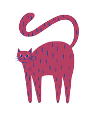 Cat Berry Bold – Strijktransfer
