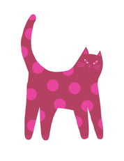 Cat Berry Pink – Strijktransfer