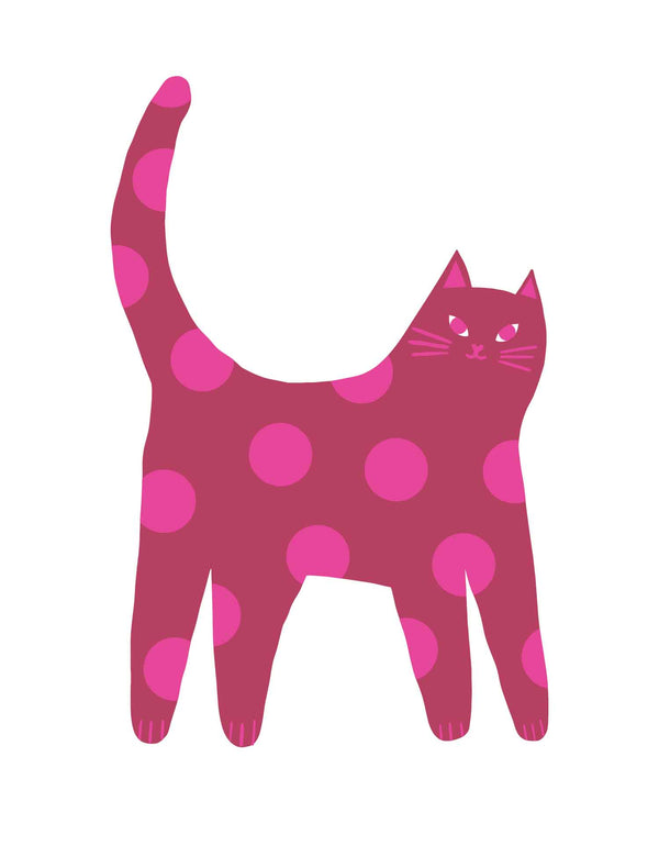 Cat Berry Pink – Strijktransfer