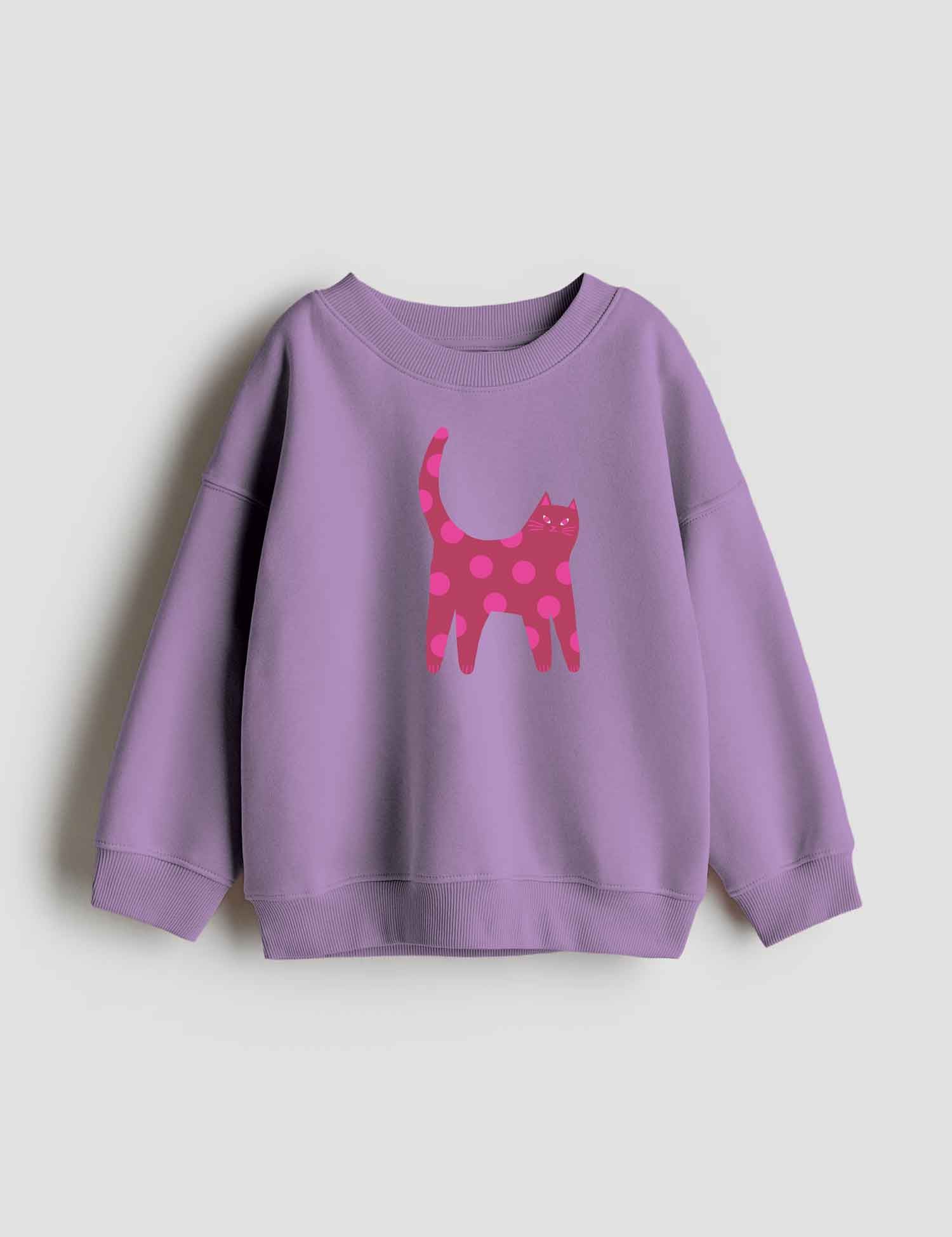Cat Berry Pink – Strijktransfer – op een trui