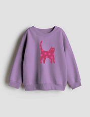 Cat Berry Pink – Strijktransfer – op een trui