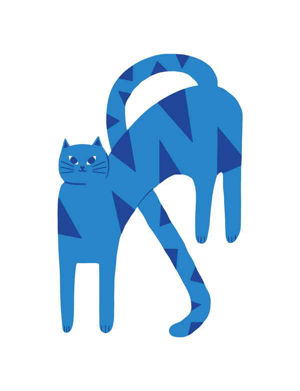 Cat Bold Blue – Strijktransfer
