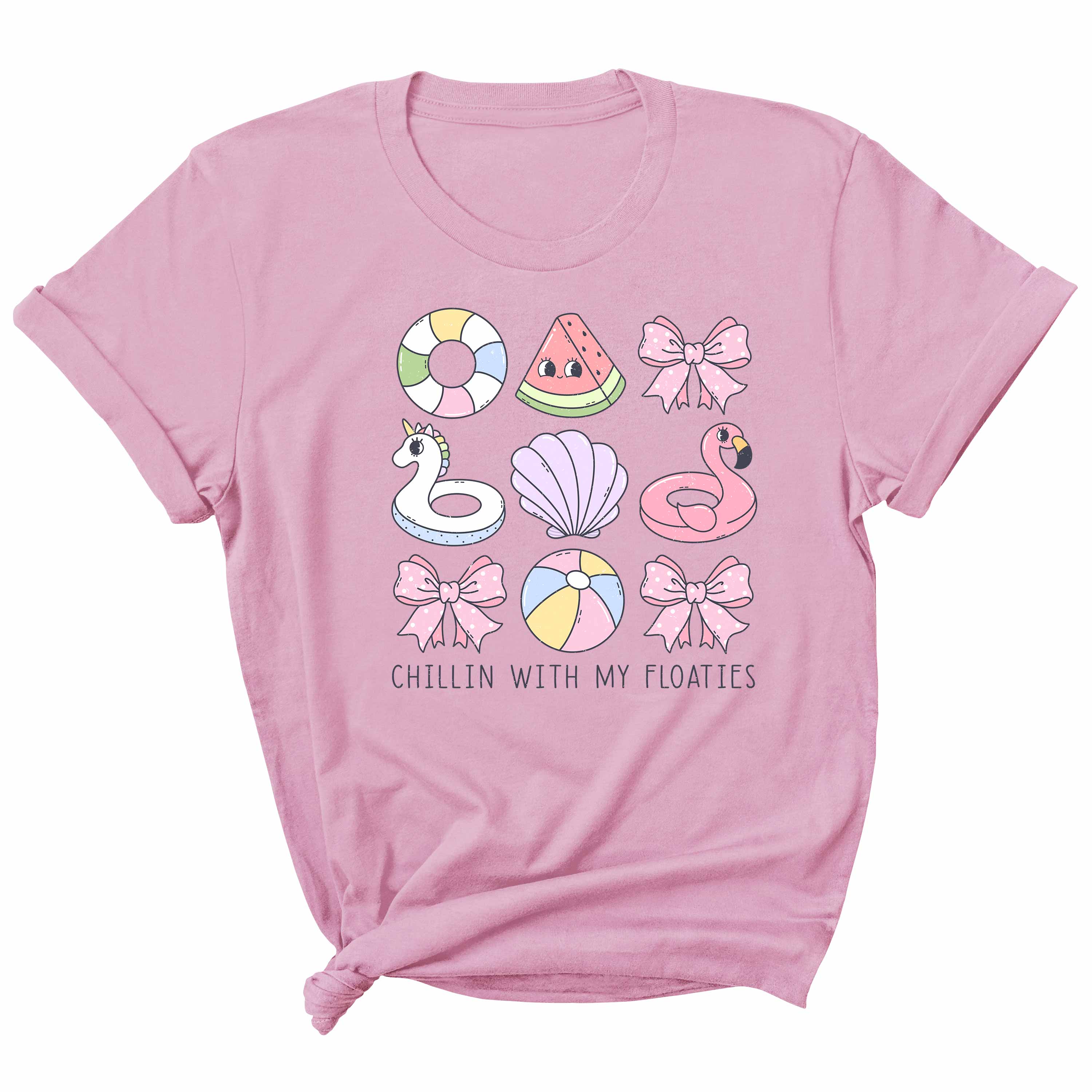 Chillin' with my floaties - Pink Summer – Strijktransfer