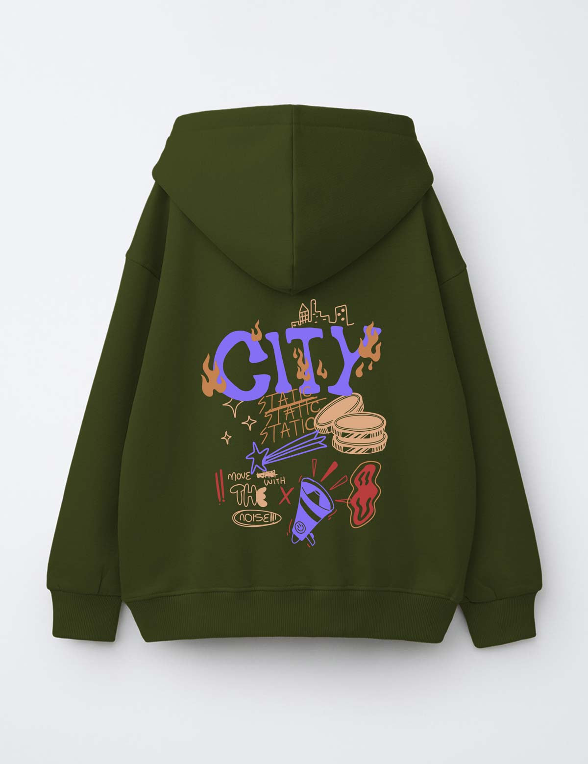 City Static L - Urban Noise – Strijktransfer – op een trui