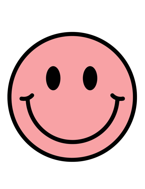 Clay Pink Smiley – Strijktransfers