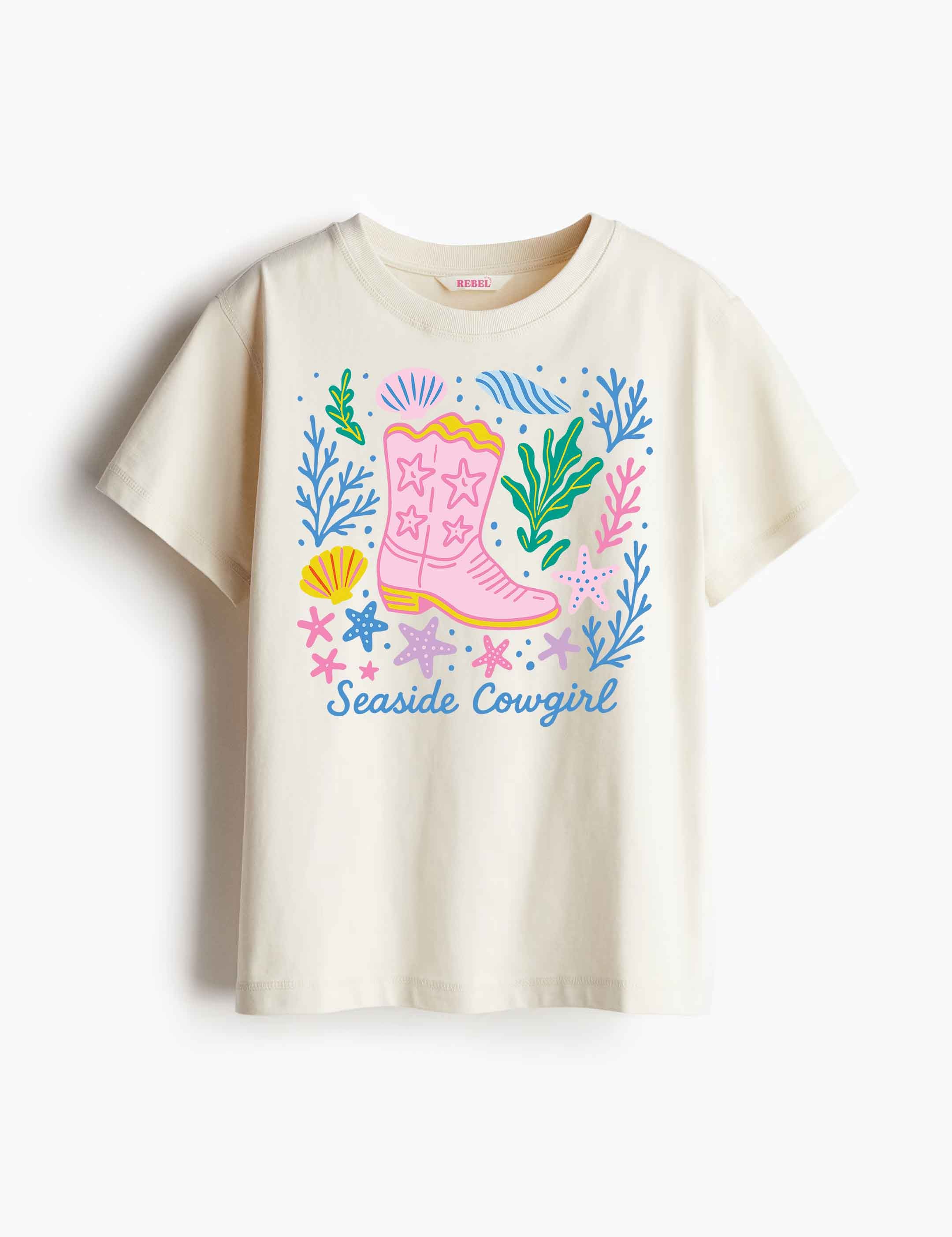 Seaside Cowgirl - Ocean Dreamers – Strijktransfer – op een T-shirt