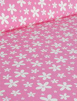 Daisy Pop Bubble Pink | Rib jersey | 125 cm wide