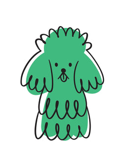 Dog Apple Pop Green – Strijktransfer