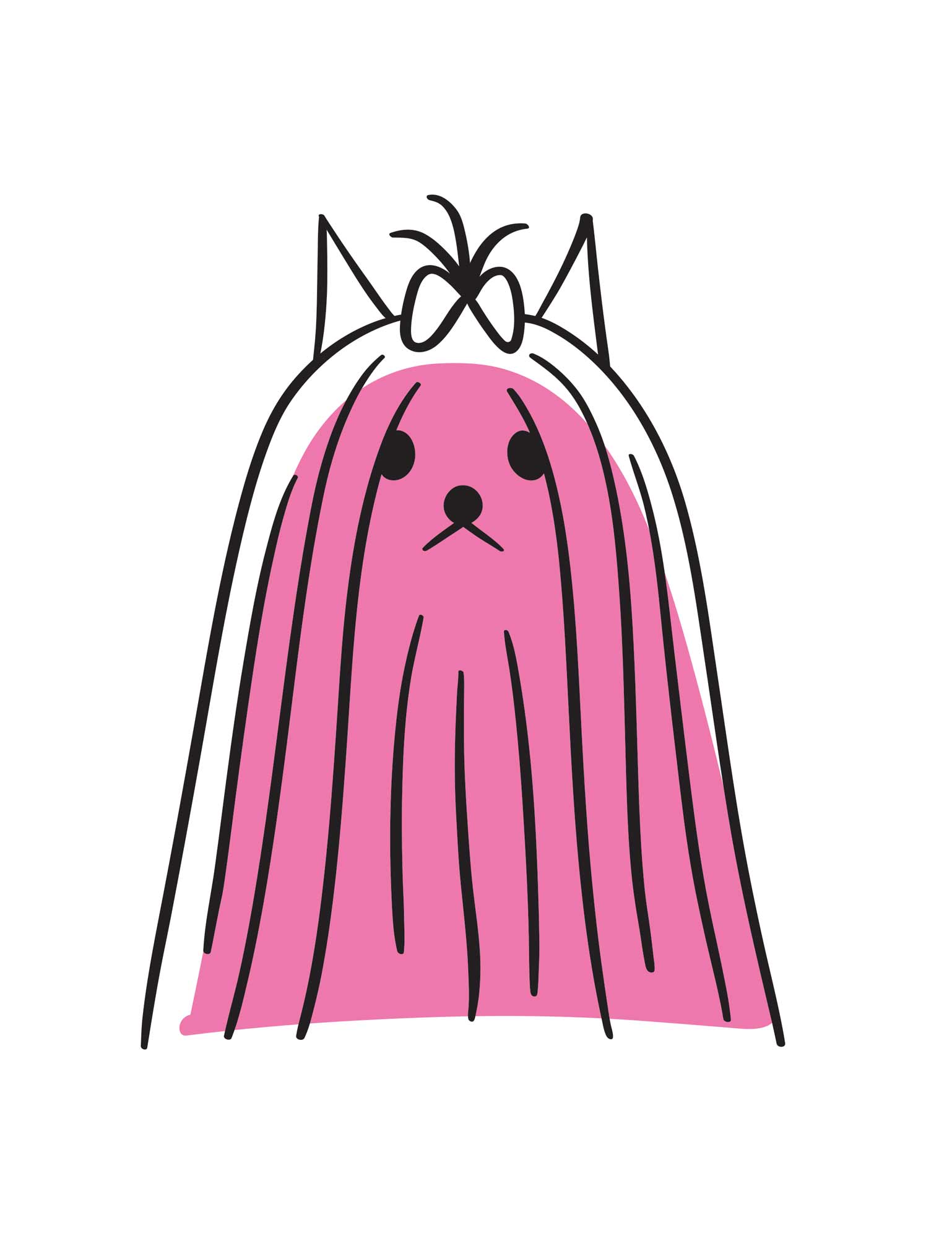 Dog Bubble Pink – Strijktransfer