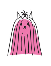 Dog Bubble Pink – Strijktransfer