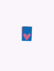 Double Heart Blue | Woven sew-in label