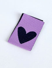 Double Heart Lilac – Geweven naailabel