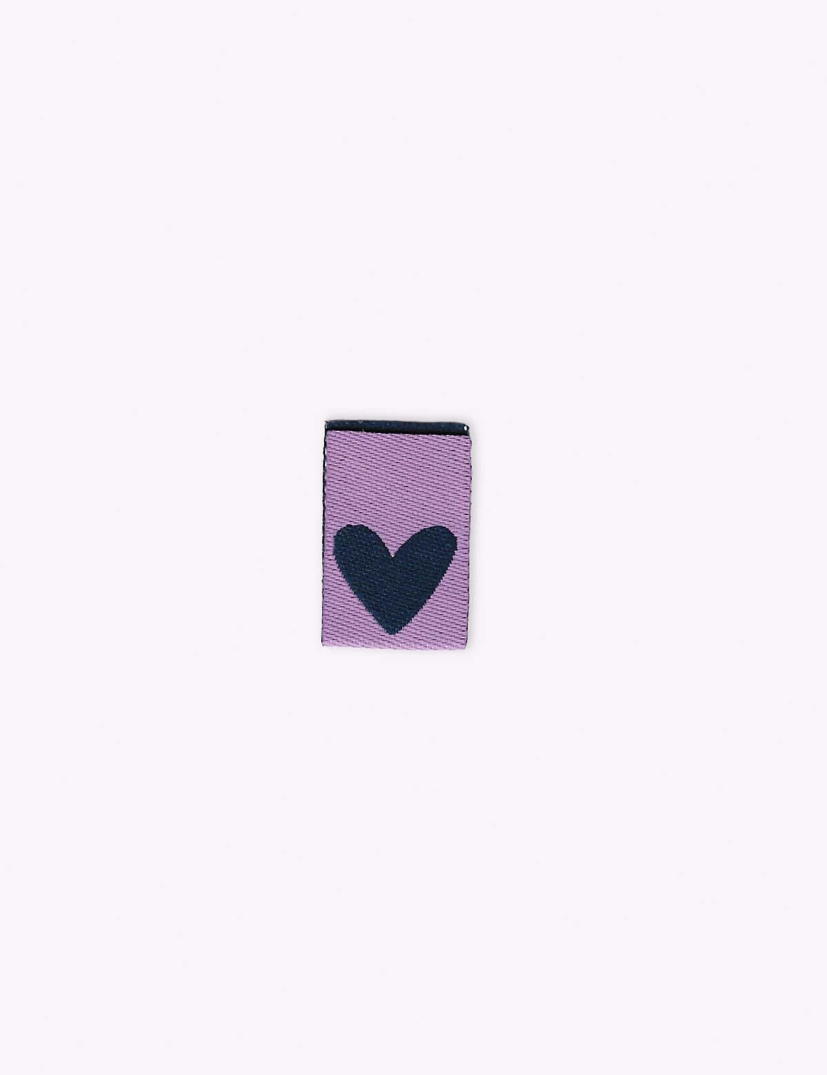 Double Heart Lilac | Woven sew-in label