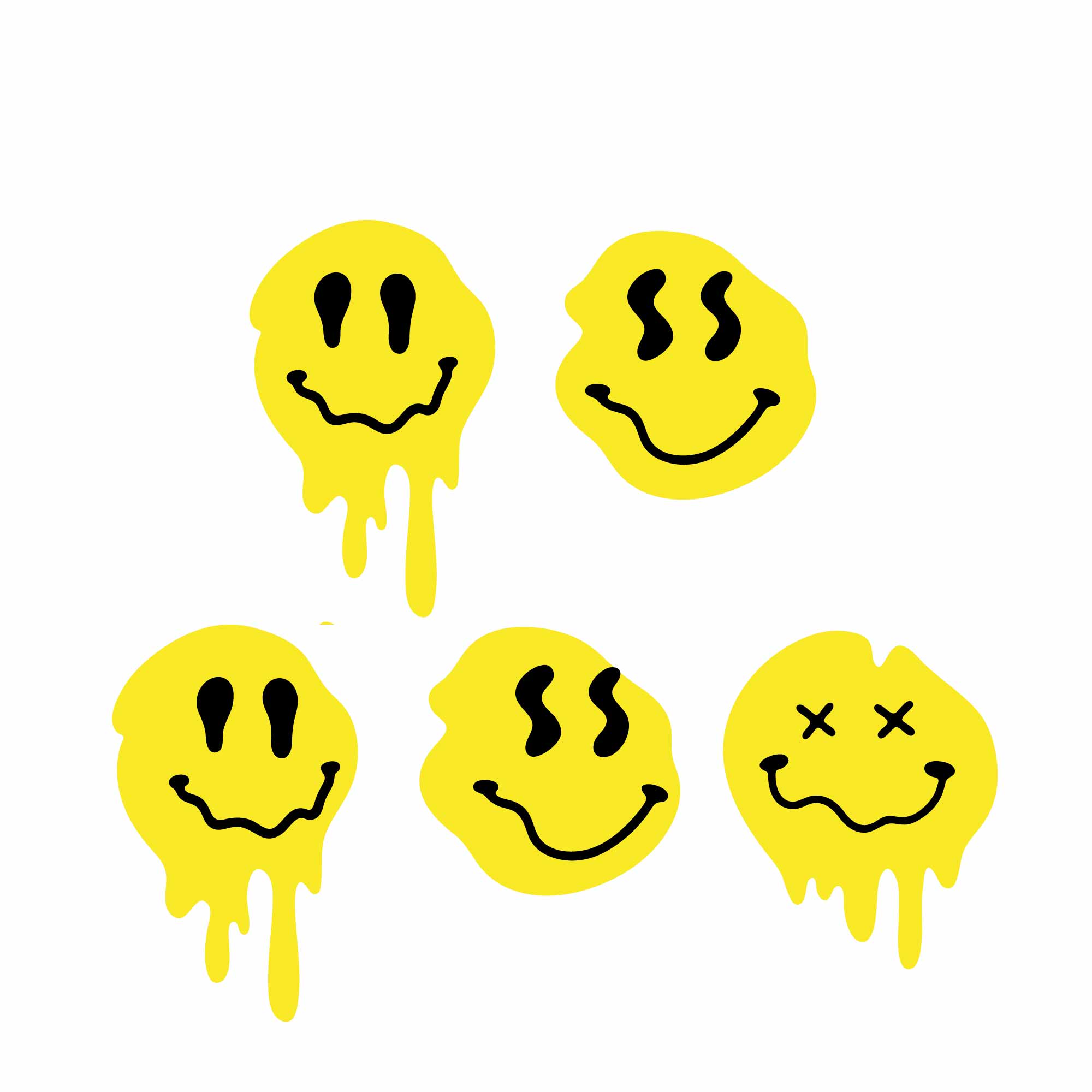 Drip Smileys – All-over transfervel