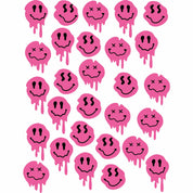 Drip Smileys Pink – All-over transfervel
