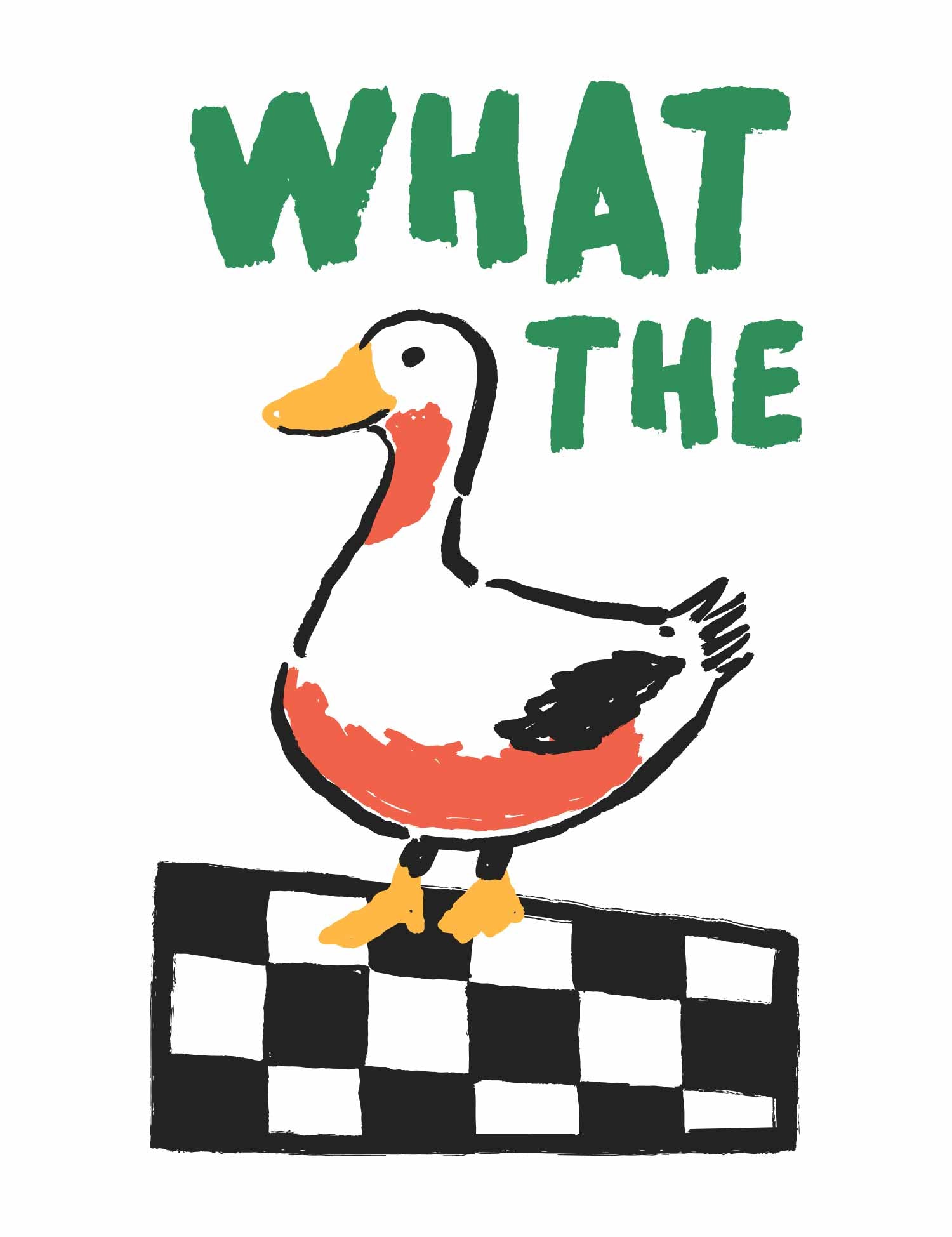 What the Duck - Hand Drawn – Strijktransfer