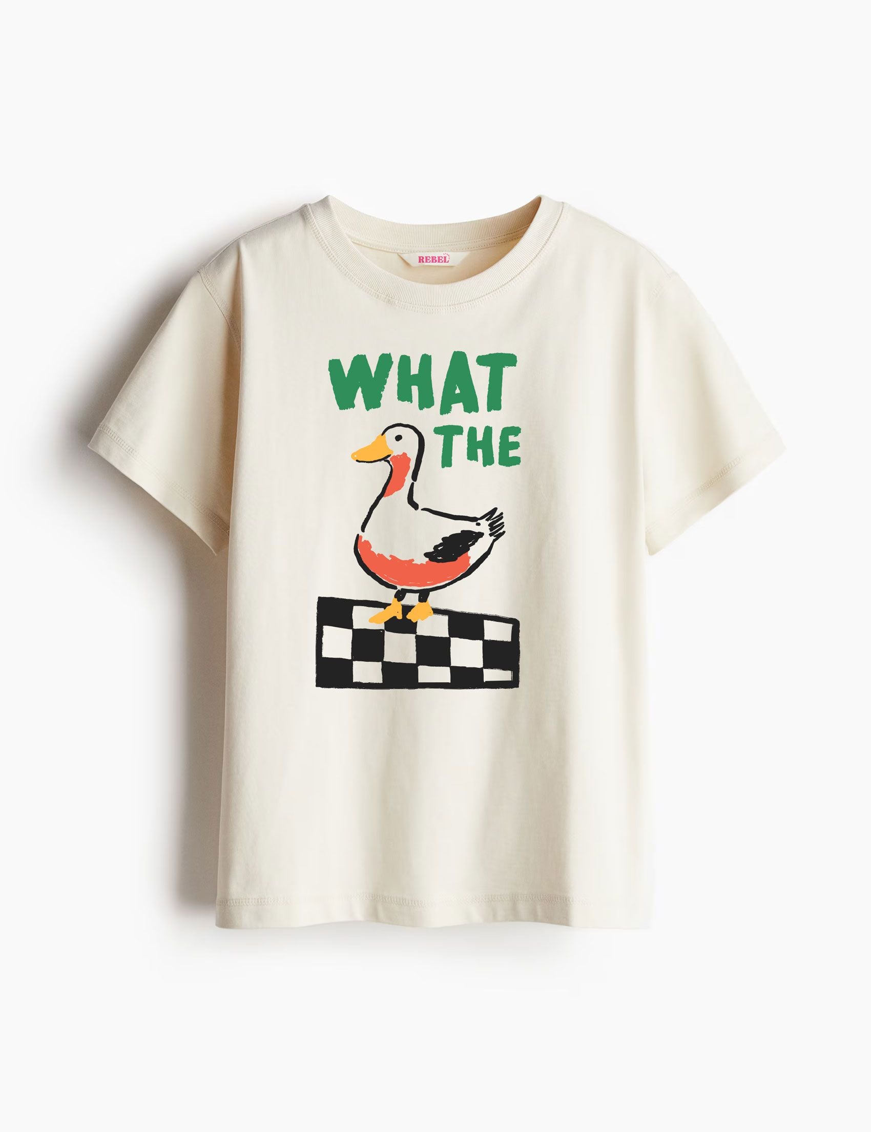 What the Duck - Hand Drawn – Strijktransfer – op een T-shirt
