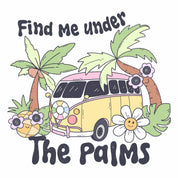 Find me under the palms - Pink Summer – Strijktransfer