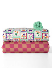 Floral Stamps Mint Vibe | Jersey | 170 cm wide