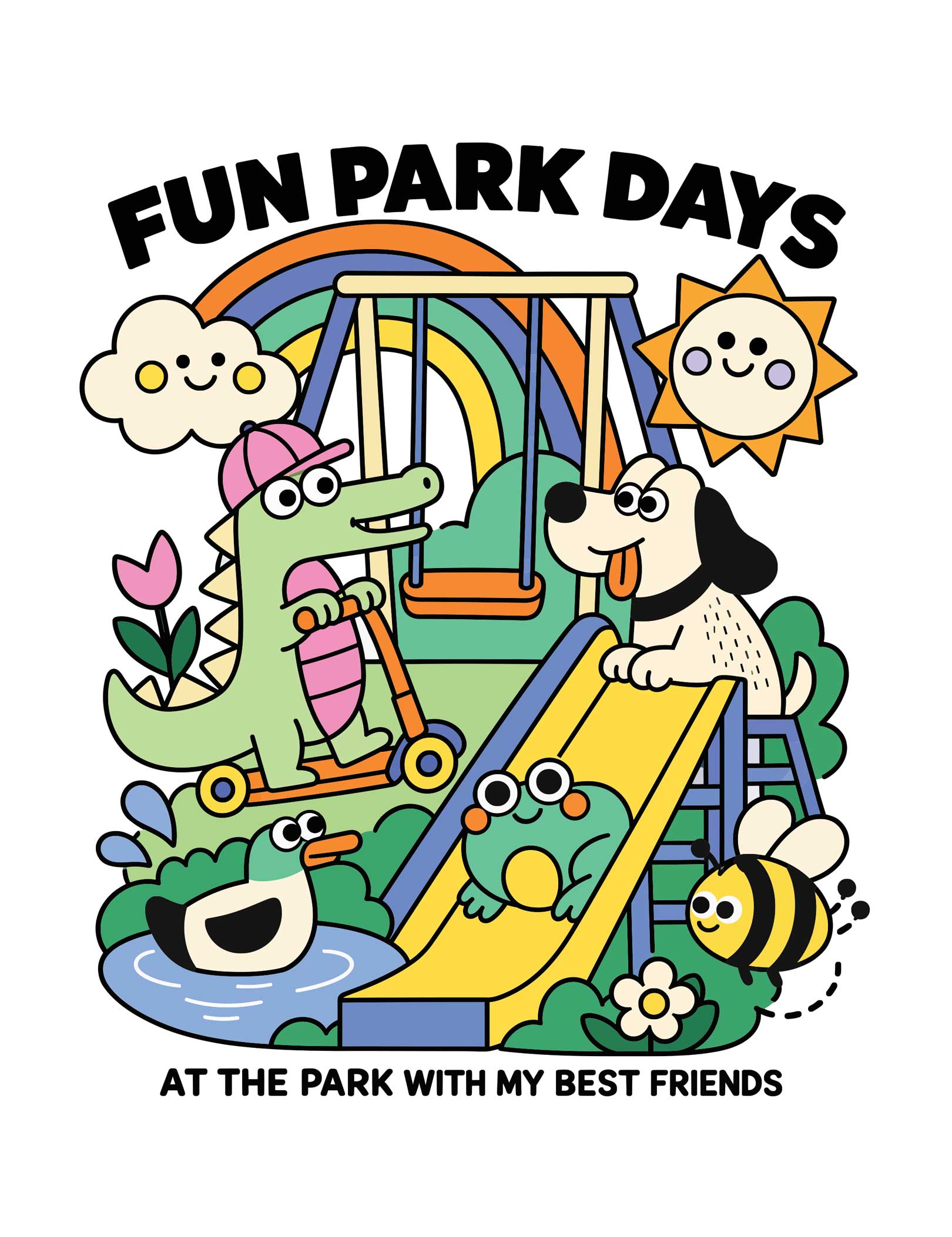 Fun Park Days DTF-strijktransfer uit Play Days