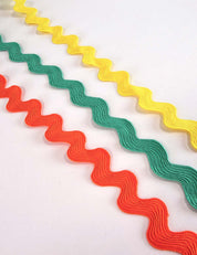 Orange zigzag ribbon 13 mm