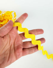 Yellow zigzag ribbon 13 mm