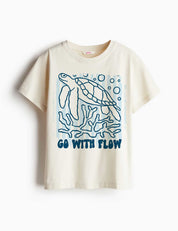 Go With Flow - Saltwater Stories – Strijktransfer – op een T-shirt
