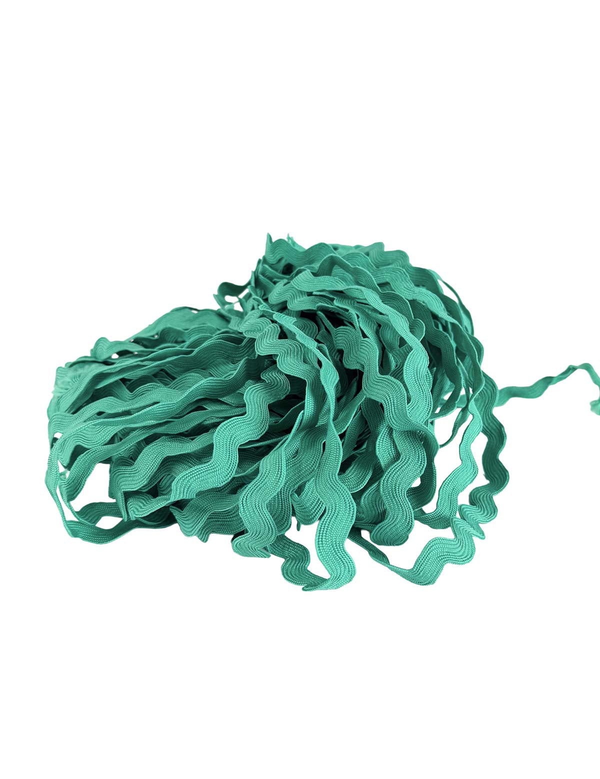 Groen zigzagband van 13 mm breed op een witte achtergrond