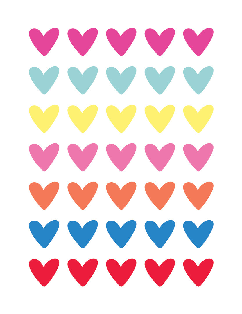 Hearts Rainbow – All-over transfervel