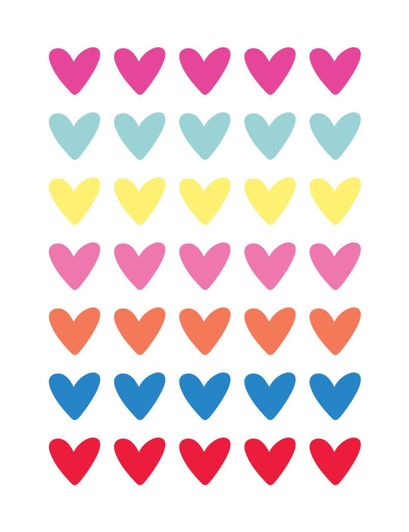 Hearts Rainbow – All-over transfervel