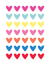 Hearts Rainbow – All-over transfervel