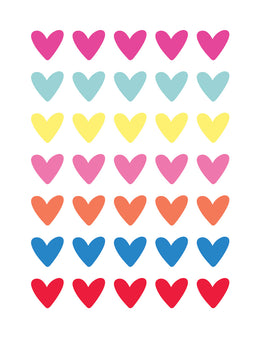 Hearts Rainbow – All-over transfervel
