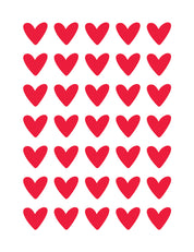 Hearts Red – All-over transfervel
