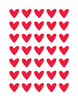 Hearts Red – All-over transfervel