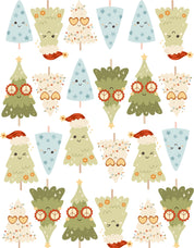 Kerstbomen Boys Groen – All-over transfervel