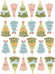 Kerstbomen Girls Groen – All-over transfervel