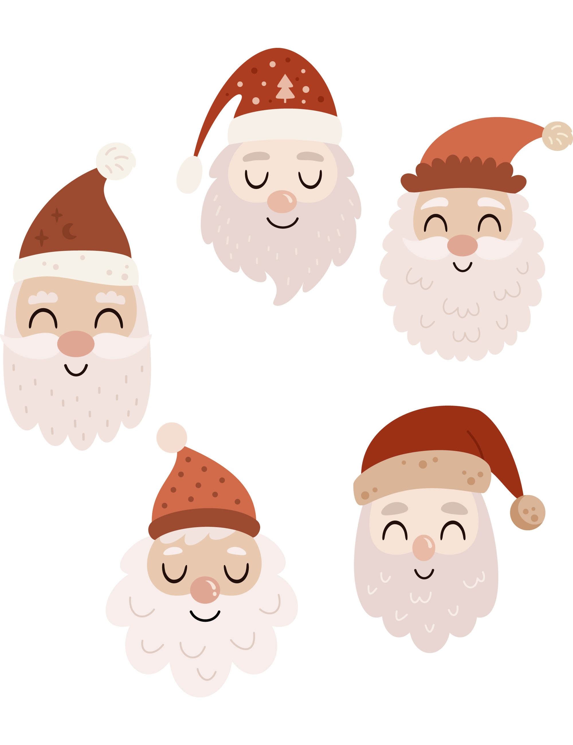 Kerstmannen – All-over transfervel – overzicht