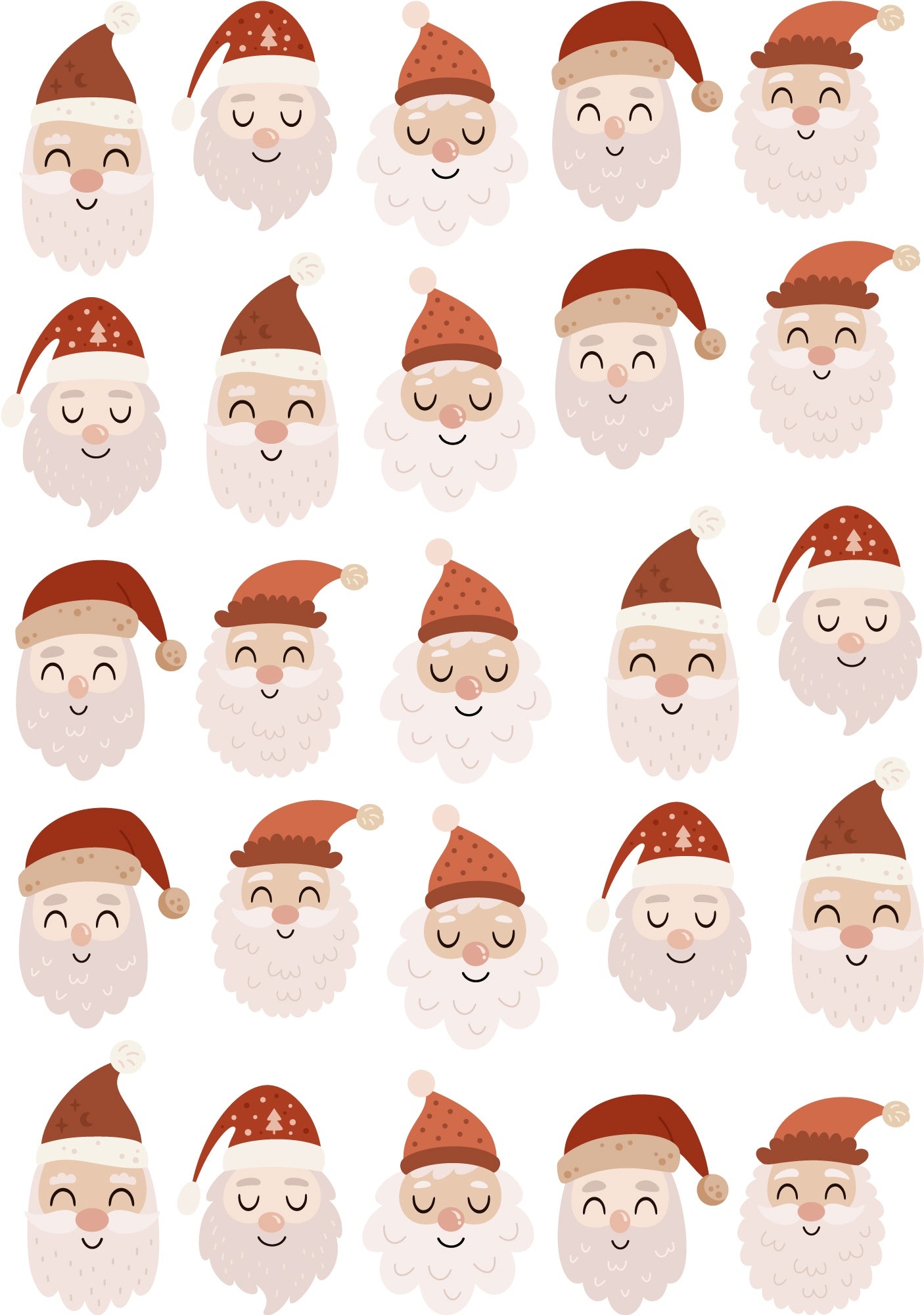 Kerstmannen – All-over transfervel