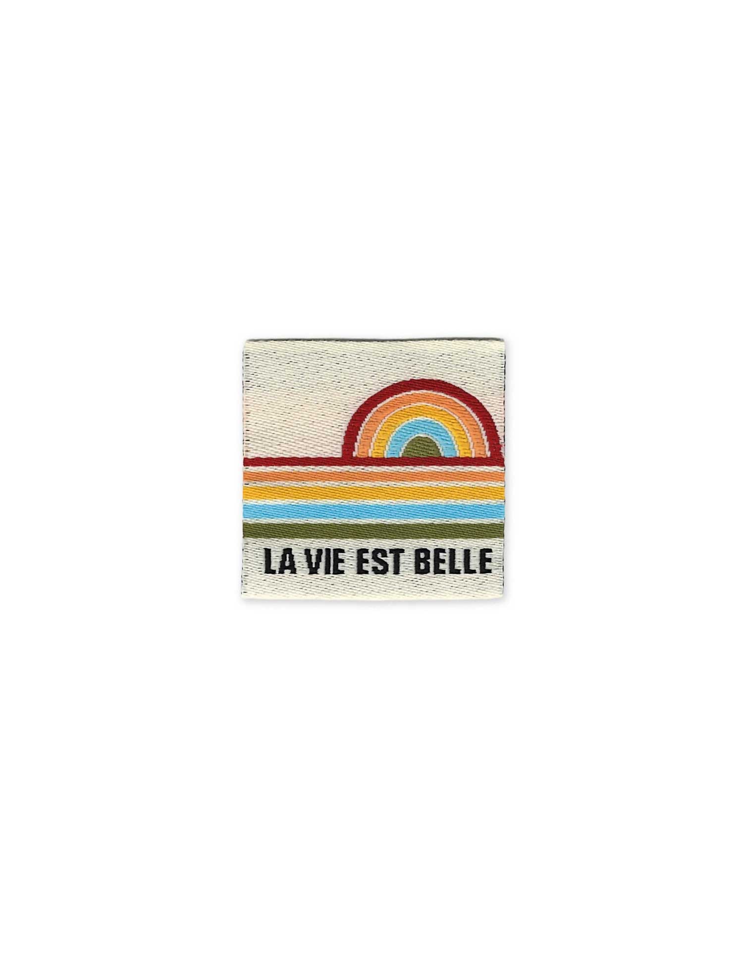 La Vie Est Belle | Geweven naailabel