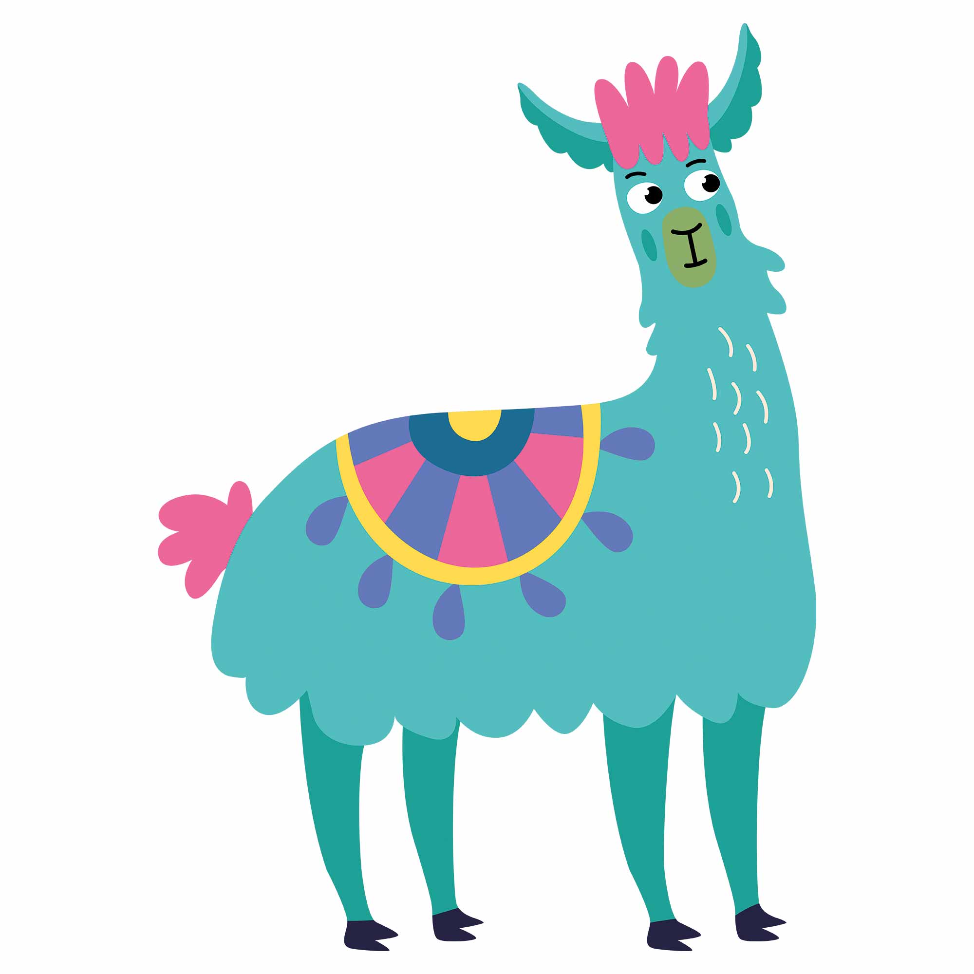 Lama 1 - Funny Lama – Strijktransfer