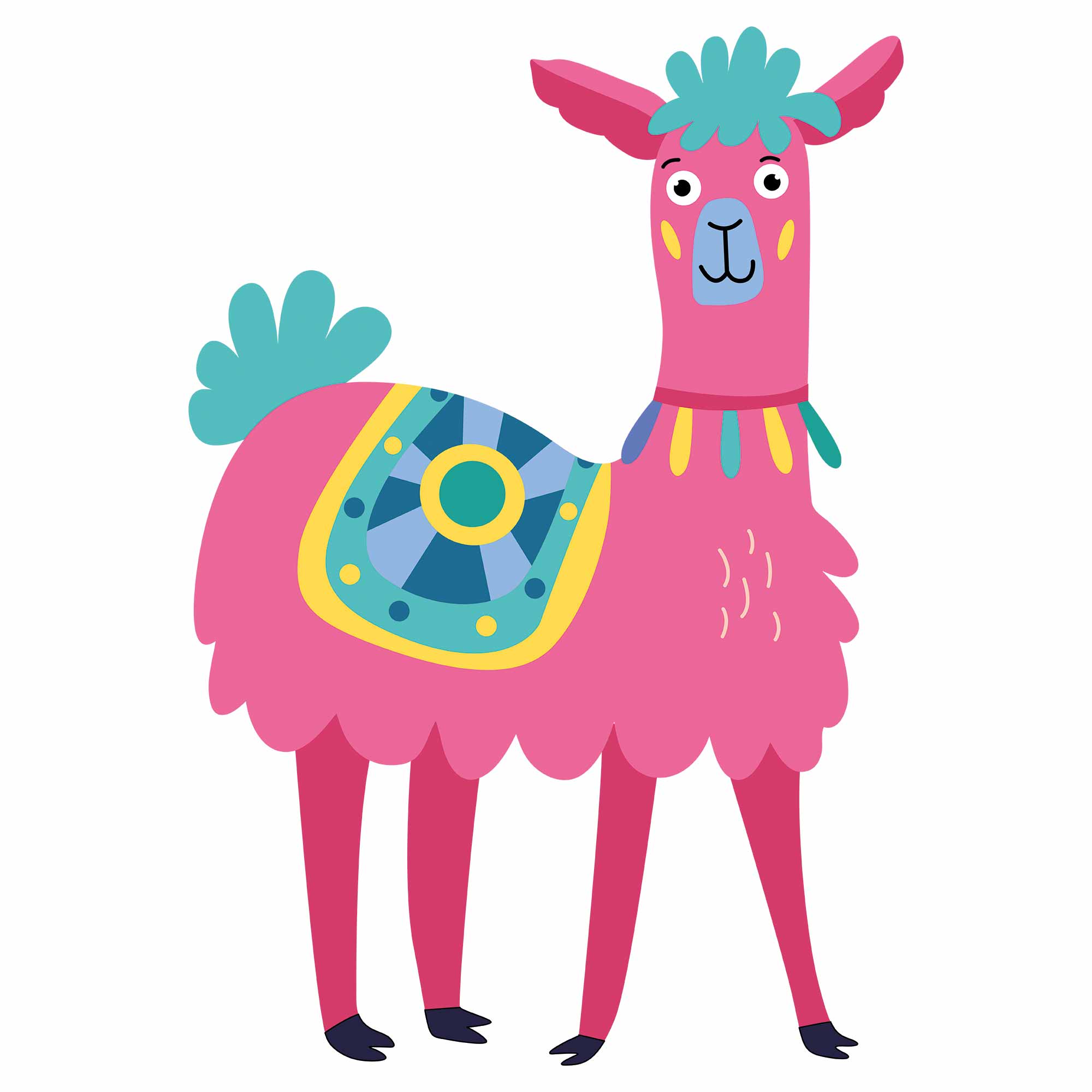 Lama 4 - Funny Lama – Strijktransfer
