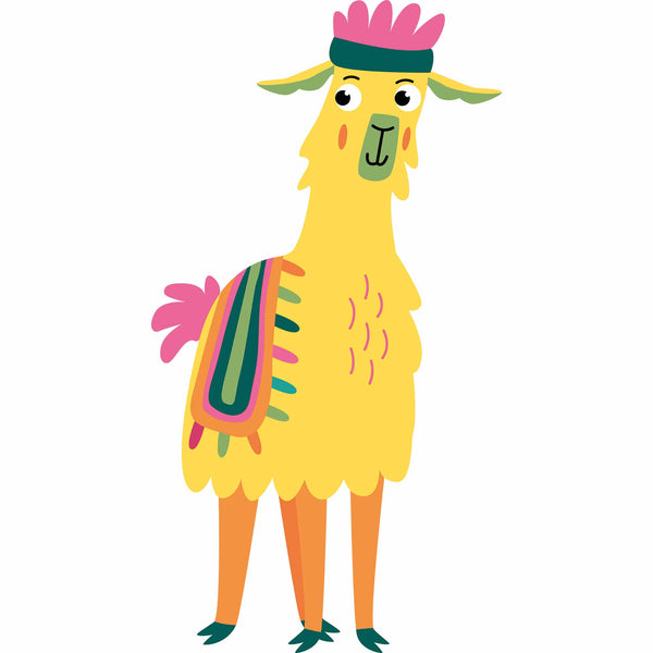 Lama 7 - Funny Lama – Strijktransfer