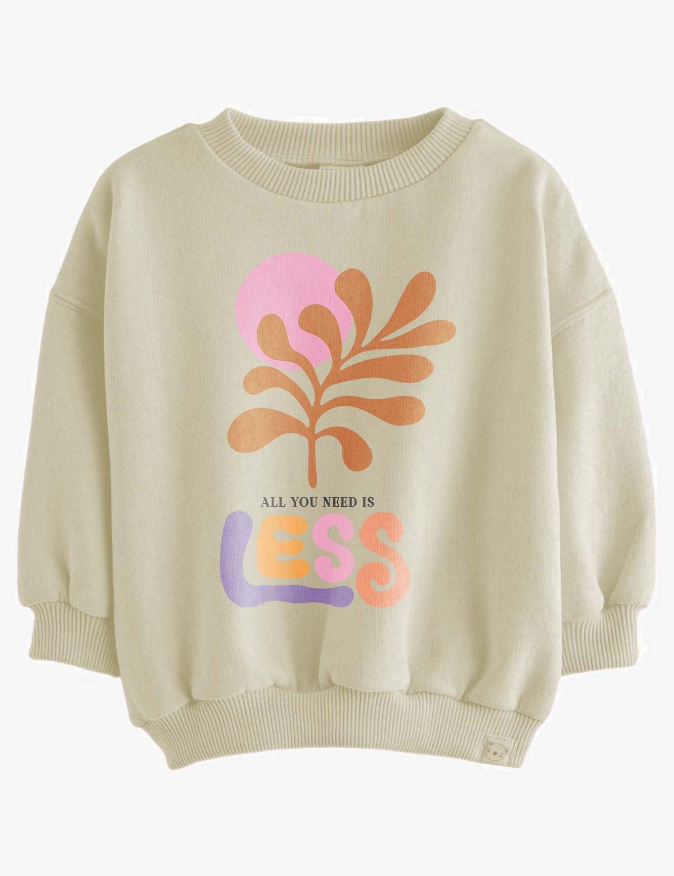 Less - Flower – Strijktransfer – op een trui