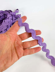 Lilac zigzag trim 13 mm